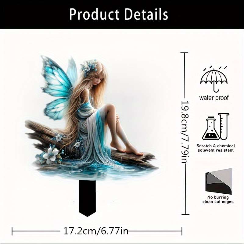 1pc Boho Butterfly Fairy Garden Stake