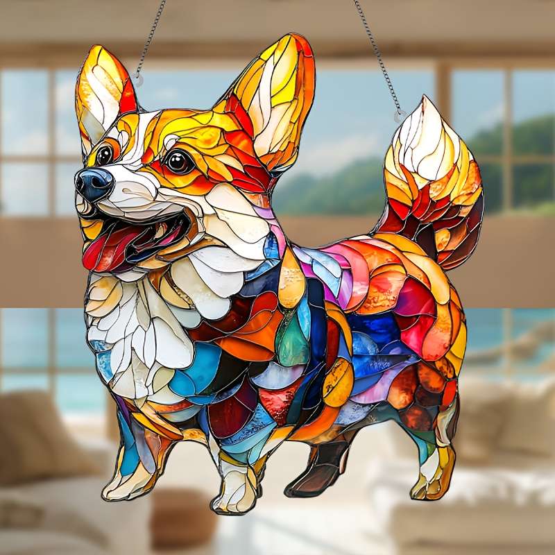1pc Boho Acrylic Corgi Sun Catcher-Multipurpose Indoor Art