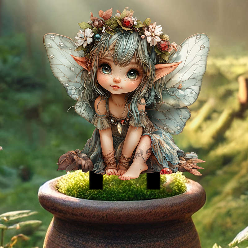 Bohemian Spirit Fairy Acrylic Garden Stake