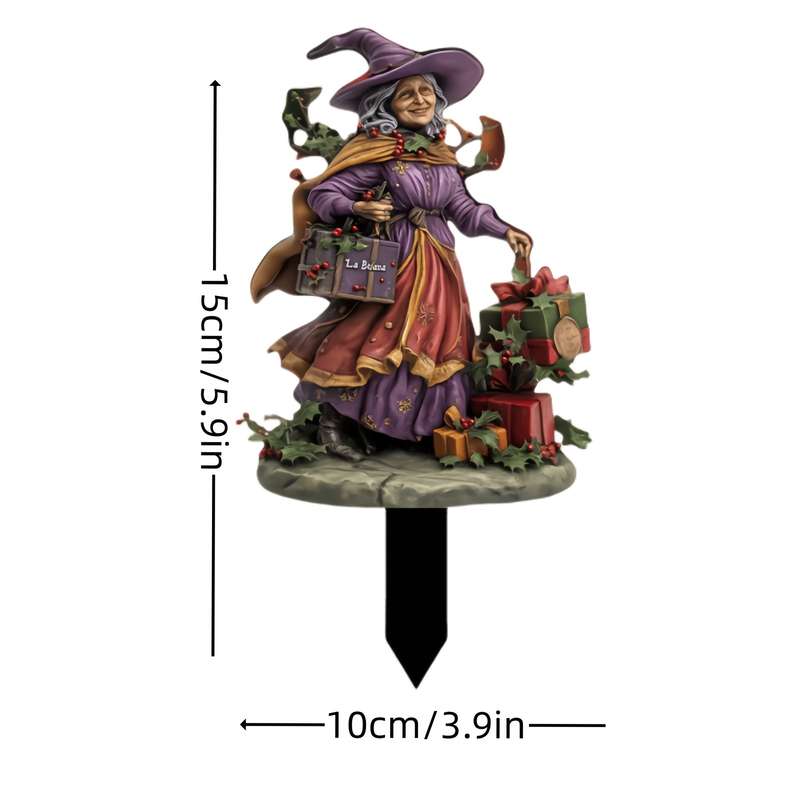 Bohemian Witch Acrylic Garden Stake For Yard