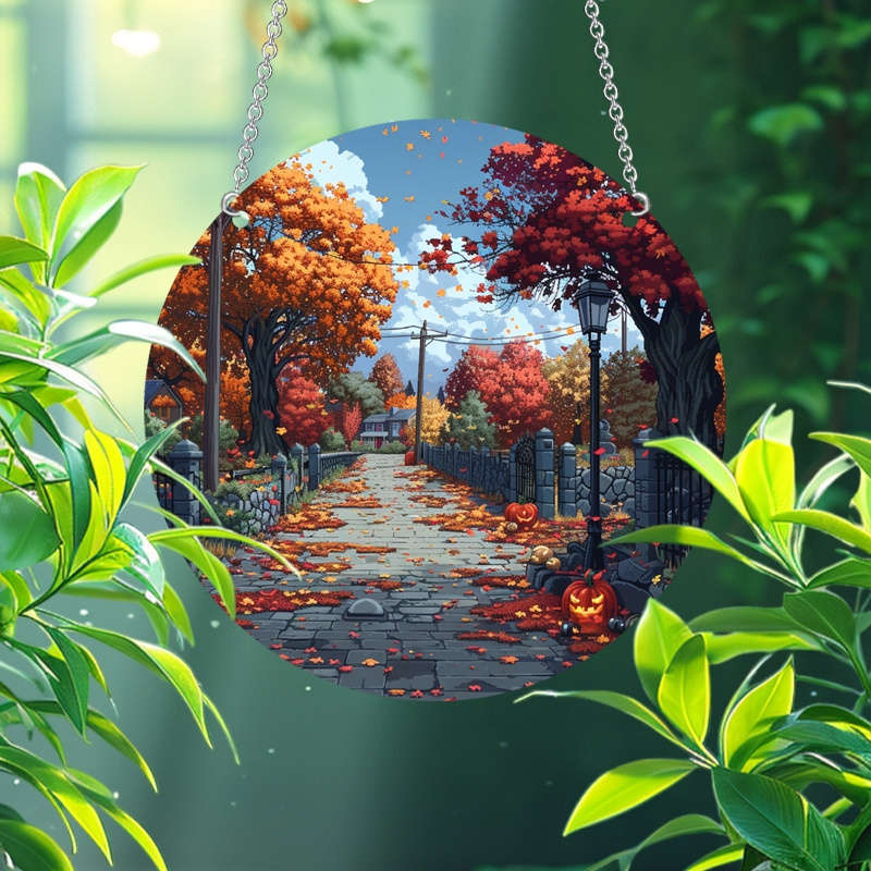 1pc Acrylic Sun Catcher 14.99cm - Bohemian Style Halloween Wall Hanging