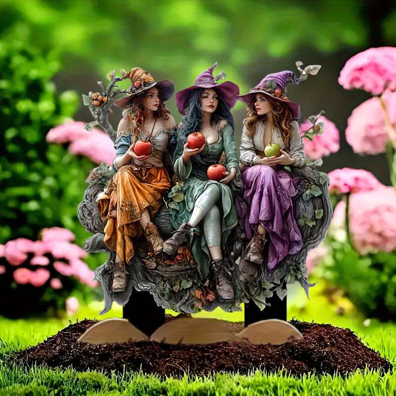 1pc 20x24cm/7.9x9.5in Hot-Selling Bohemian Style Acrylic Witch Garden Insert Card