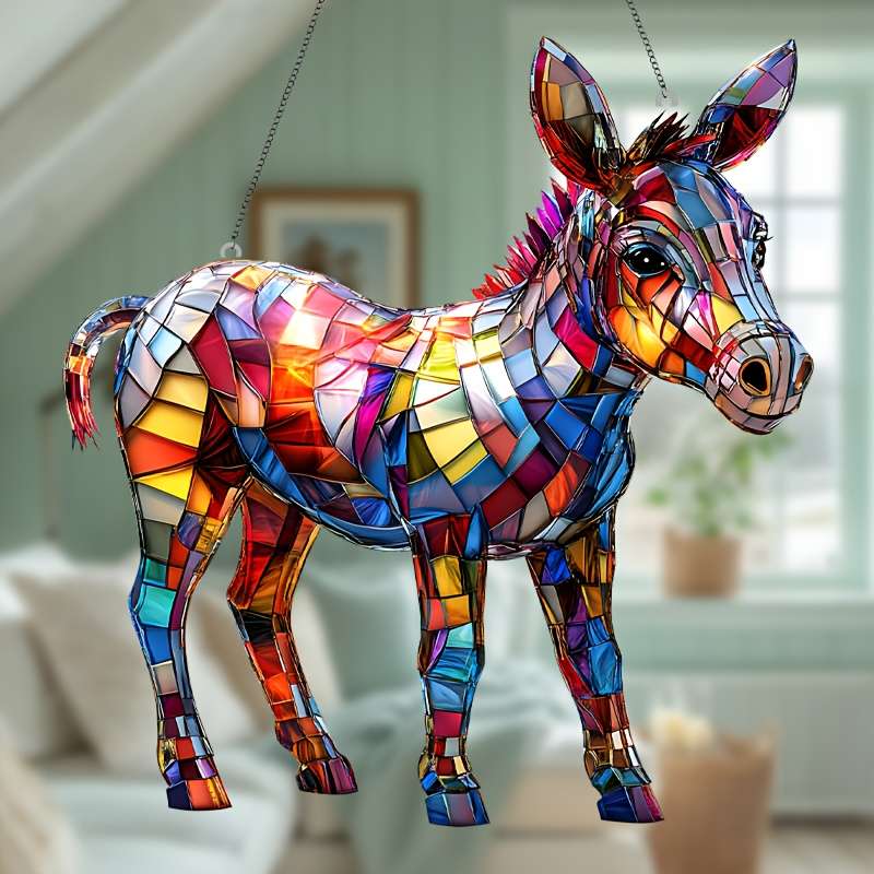 1pc Boho Chic Acrylic Donkey Sun Catcher