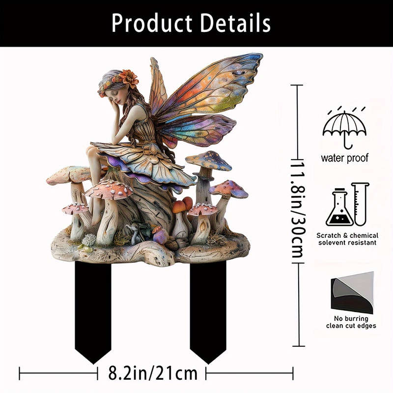Boho Style Acrylic Fairy Garden Stake