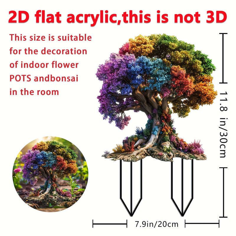 Tree Of Life Acrylic Garden Stake