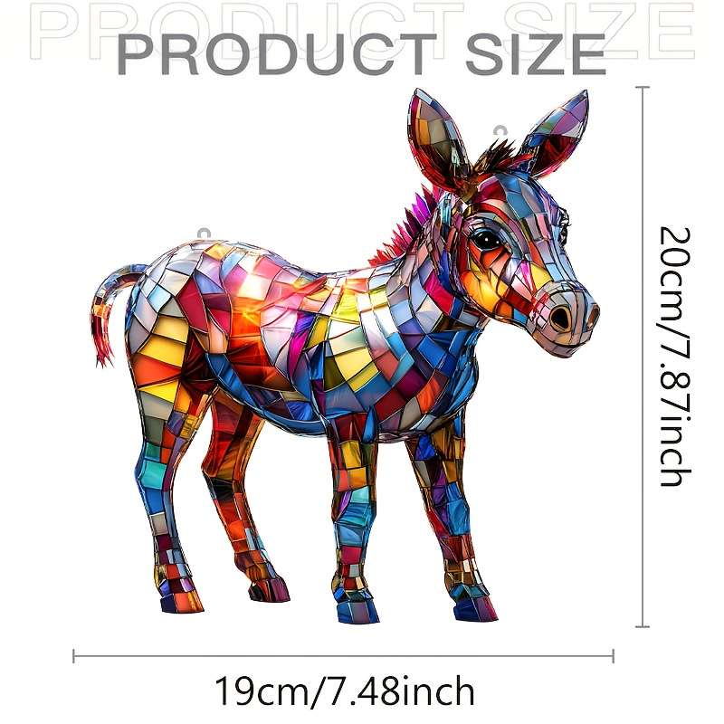 1pc Boho Chic Acrylic Donkey Sun Catcher