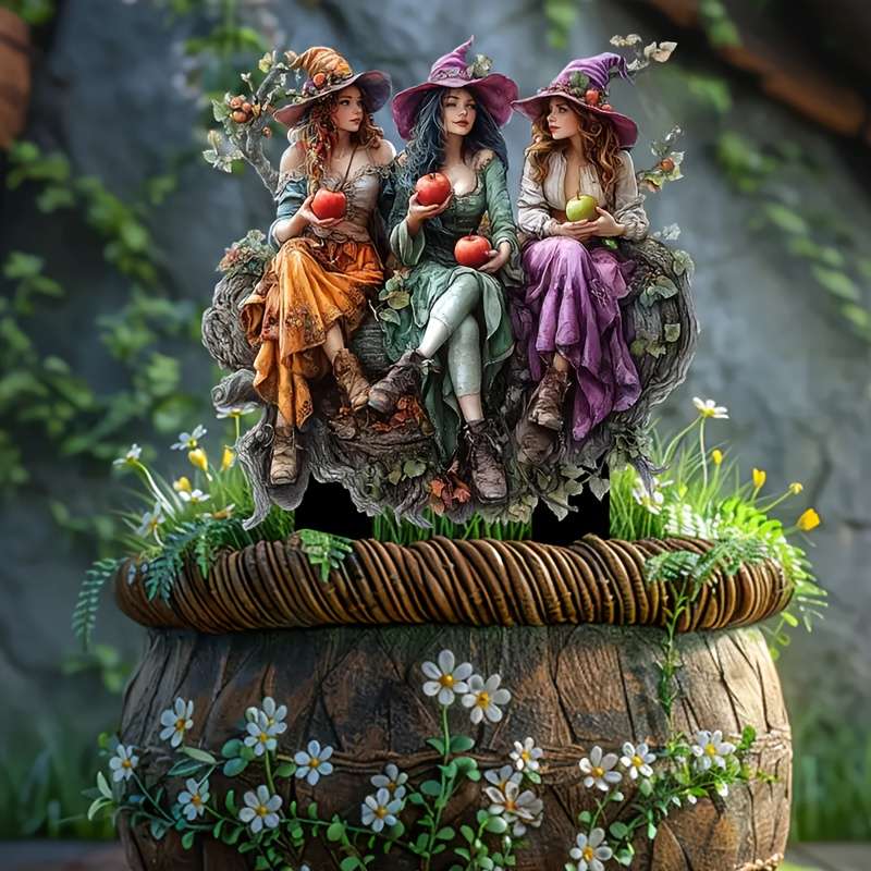 1pc 20x24cm/7.9x9.5in Hot-Selling Bohemian Style Acrylic Witch Garden Insert Card