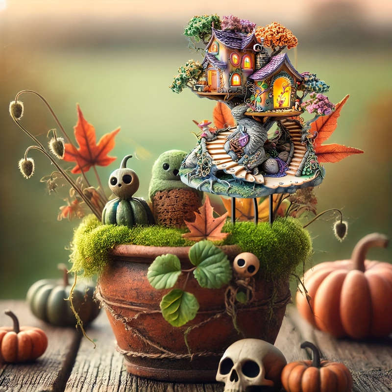 1pc Bohemian Acrylic Fairy Garden House - Multipurpose Outdoor Decor