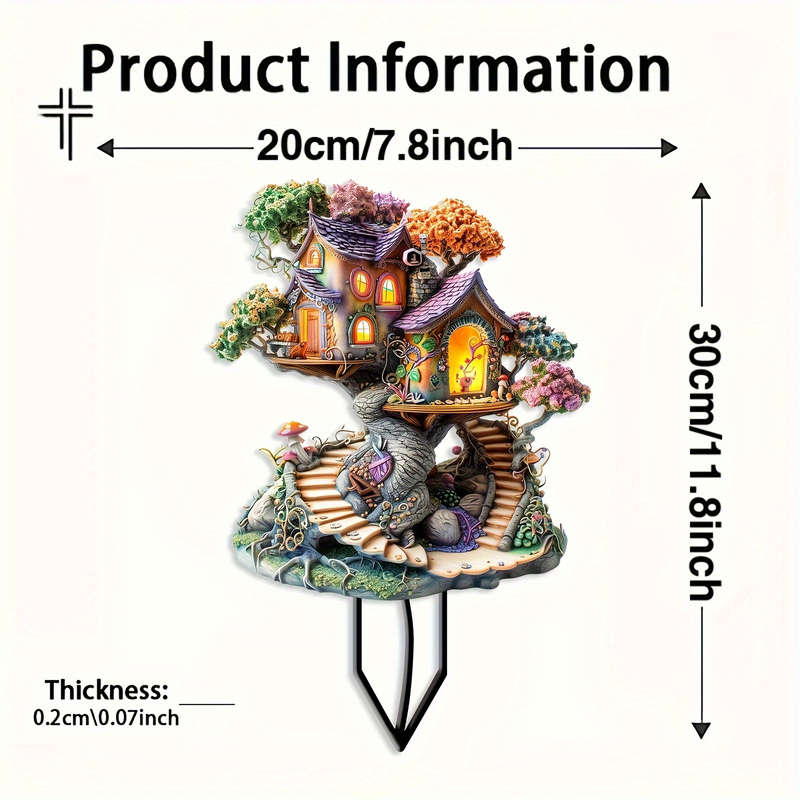 1pc Bohemian Acrylic Fairy Garden House - Multipurpose Outdoor Decor