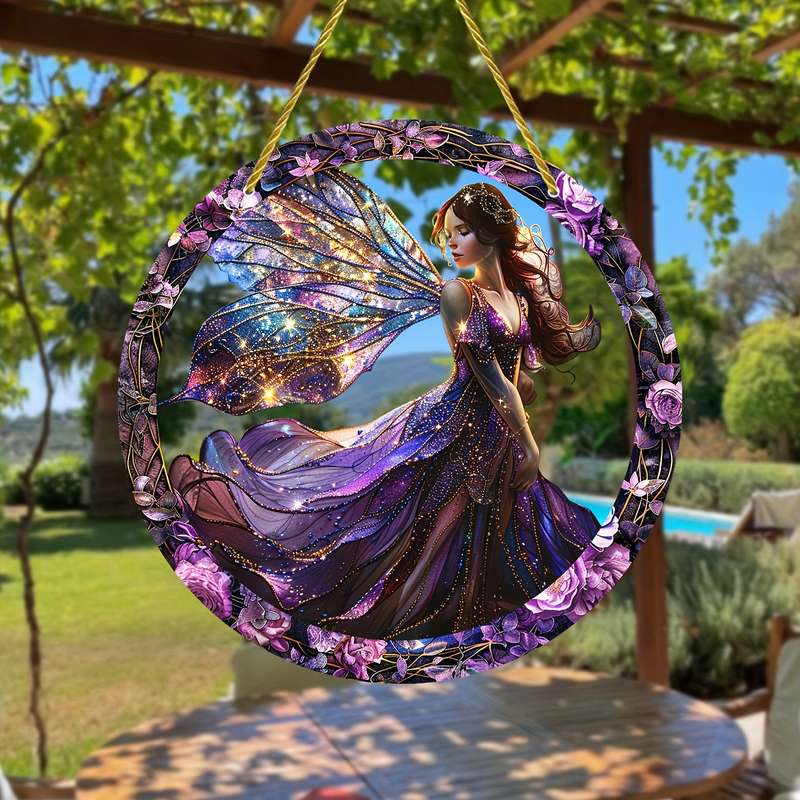 1pc/2pcs Acrylic Fairy Sun Catcher Hanging Decoration - Stain-Resistant
