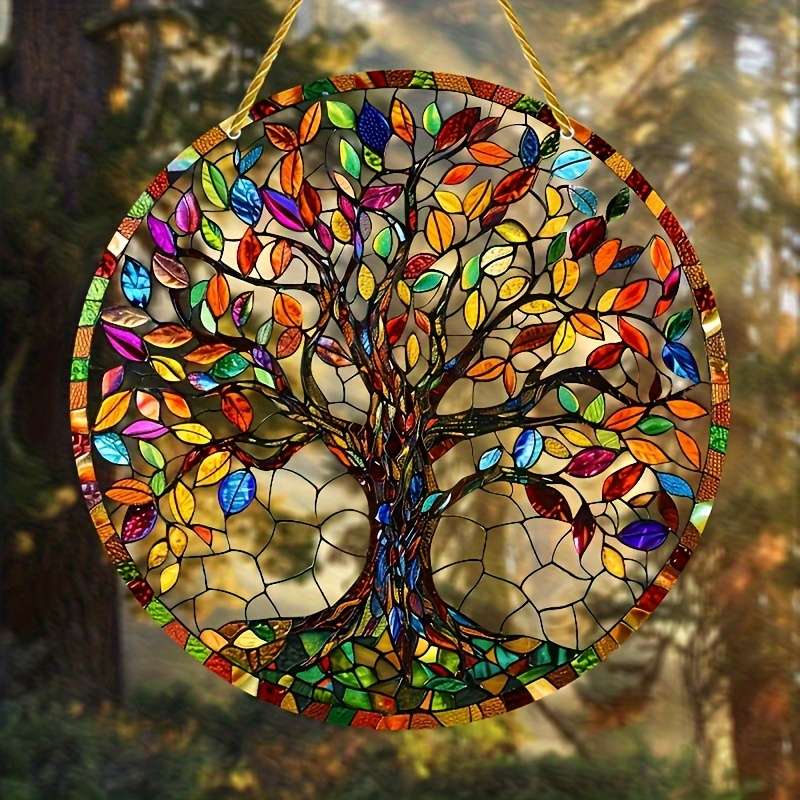 Acrylic Tree Of Life Sun Catcher - Hanging Outdoor Decoration