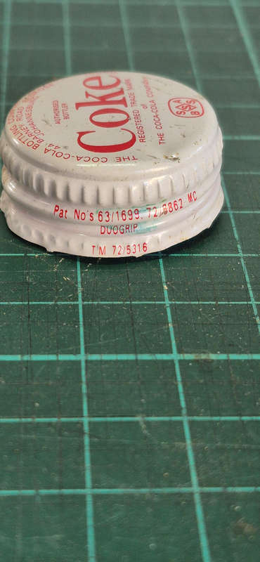 Coca-Cola Bottle Screw Cap White Steel