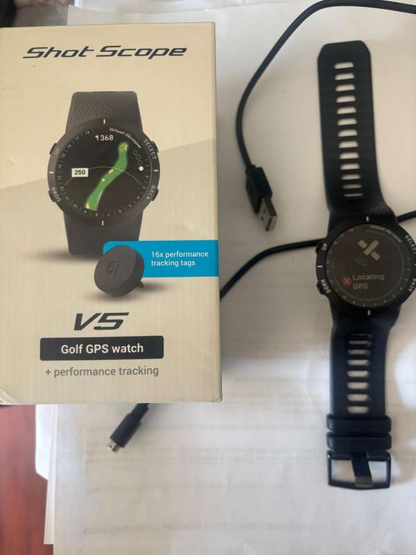 Shotscope V5 GPS Golf  watch with 16 club sensors