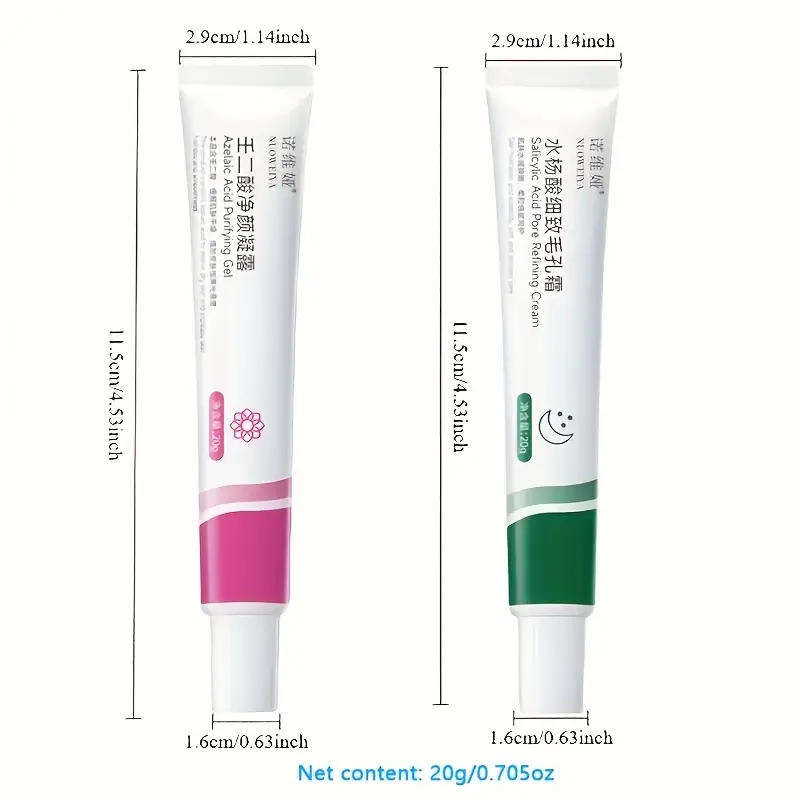 2 Pack Salicylic acid acne cream set