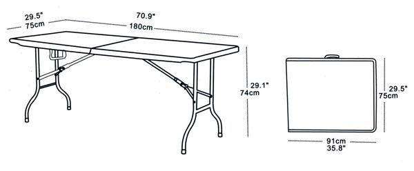 1.8m Folding Trestle Table  Izi Camp