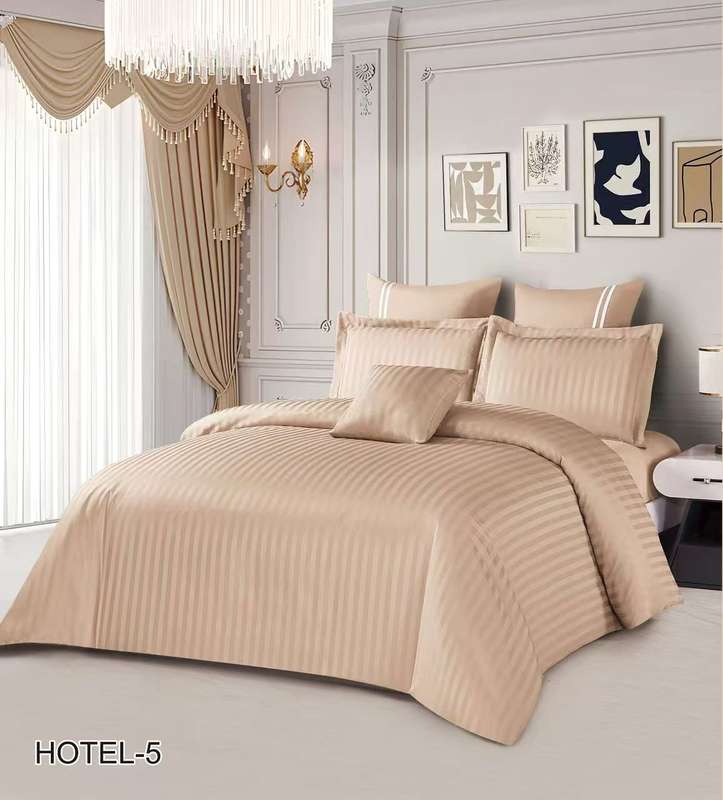 6 Piece King Size Comforter Set - Gold
