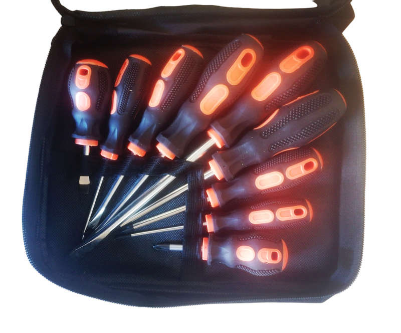 9 Piece Screwdriver Set & Carry Bag