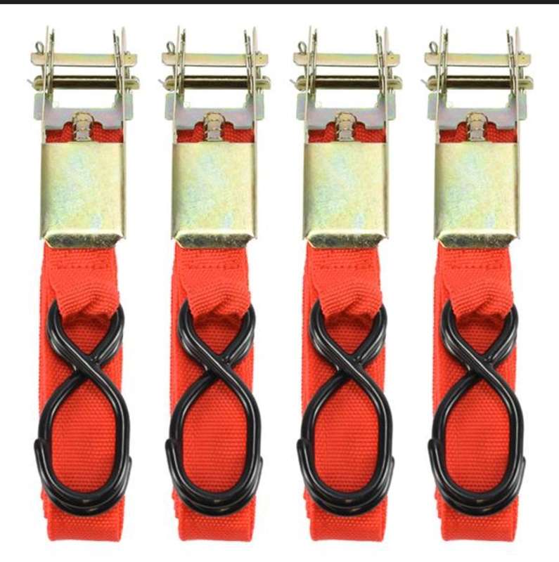 4 Pcs Tie Down Ratchet Straps