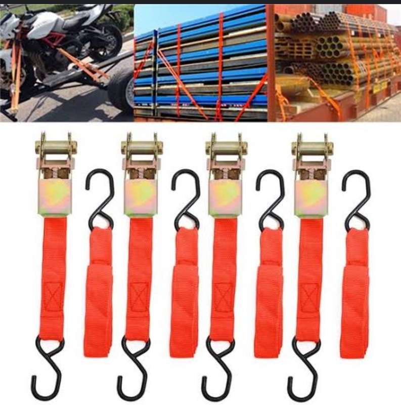 4 Pcs Tie Down Ratchet Straps