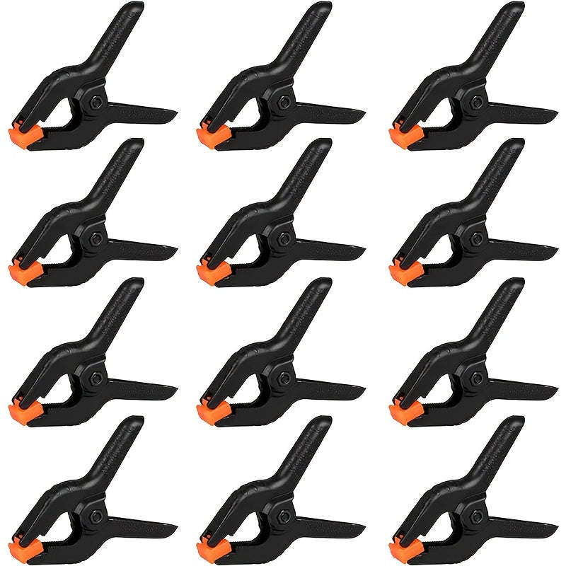 12pcs Spring Clips, 2" Small Backdrop Clips, Heavy Duty Plastic Clips, Spring Clips For Crafts, Back