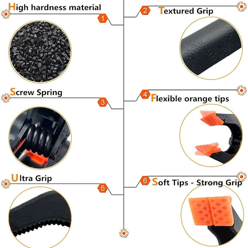 12pcs Spring Clips, 2" Small Backdrop Clips, Heavy Duty Plastic Clips, Spring Clips For Crafts, Back
