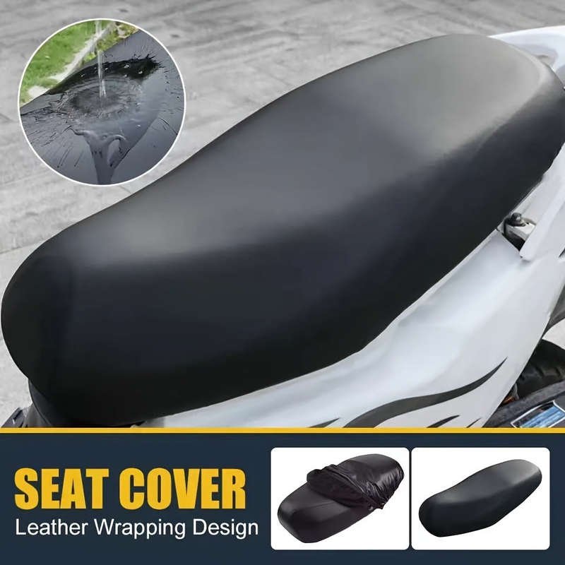 Waterproof Motorcycle Seat Cover - Universal Pu Leather Scooter Seat Protector With Rain And Sun Pro
