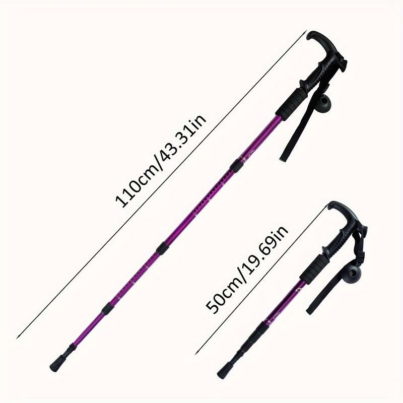 Hiking Stick Telescopic Four-Section Elderly Hiking Stick Aluminum Alloy Hiking Stick