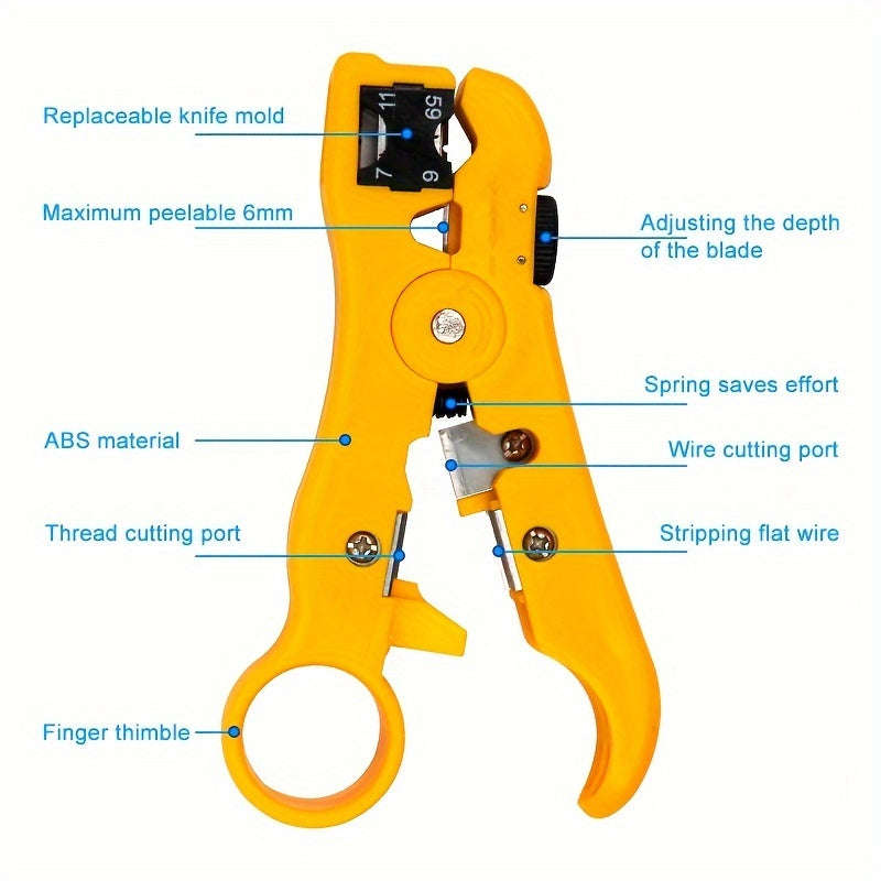 Practical And Convenient 1-Pack Multi-Function Electric Wire Stripping Pliers Tool
