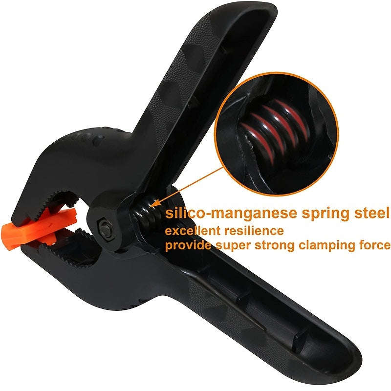 12pcs Spring Clips, 2" Small Backdrop Clips, Heavy Duty Plastic Clips, Spring Clips For Crafts, Back
