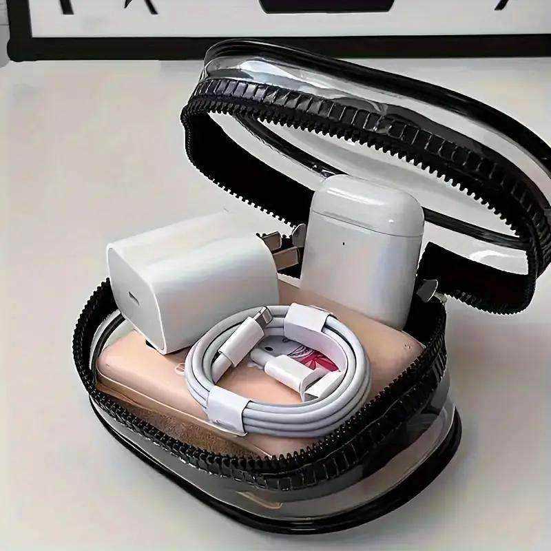 1pc Portable Pvc Cable Organizer Box
