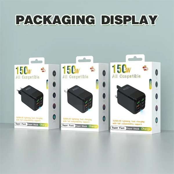 Portable 150W Super Fast Charger 3 Usb Ports And 3 Pd Ports