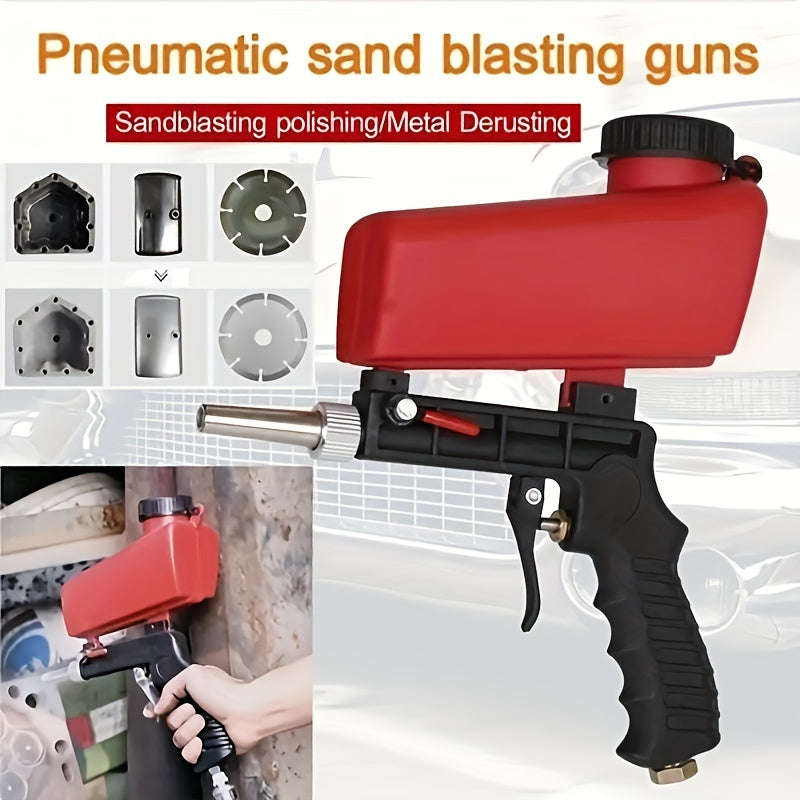 Handheld Pneumatic Sandblaster - No Batteries Required, Great For Grinding And Finishing Projects