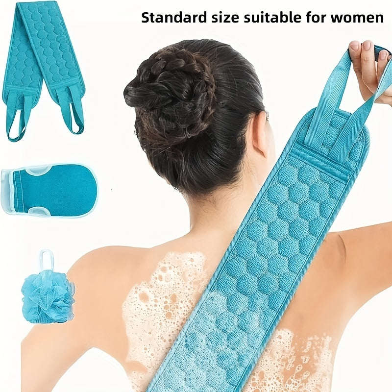Convenient 3-Piece Exfoliating Bath Towel Set