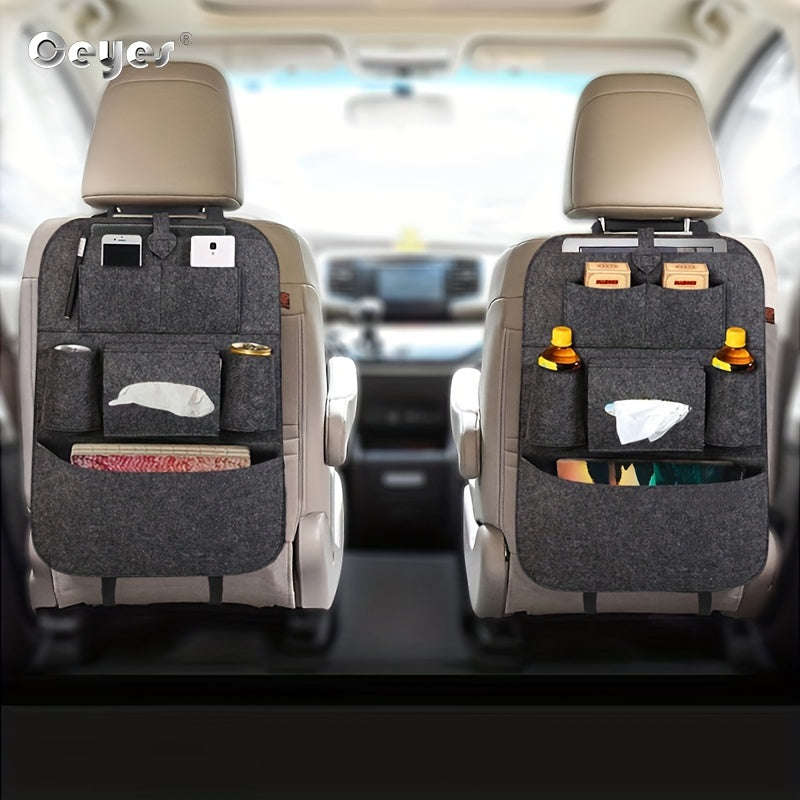 Portable Felt Car Seat Back Multi-Pocket Storage Bag
