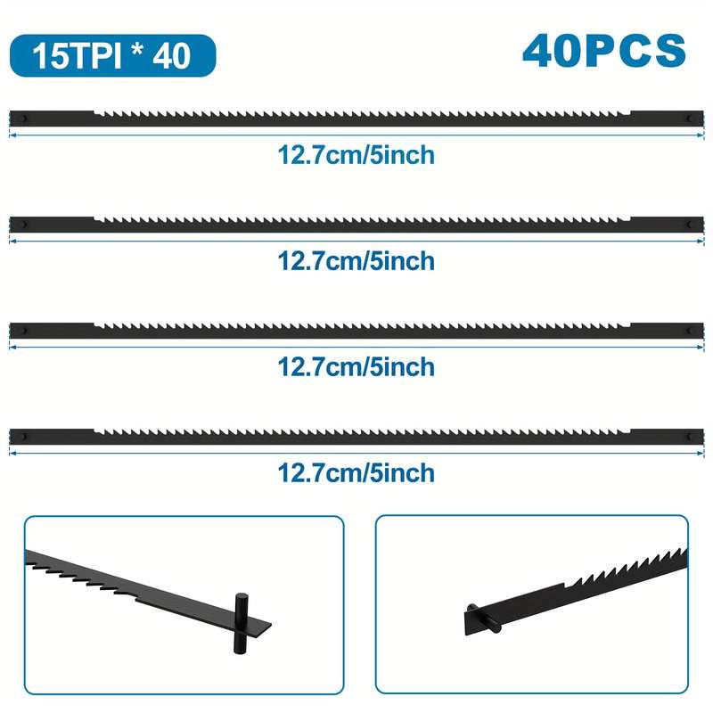 Convenient 40-Piece Scroll Saw Blade Pin End Set
