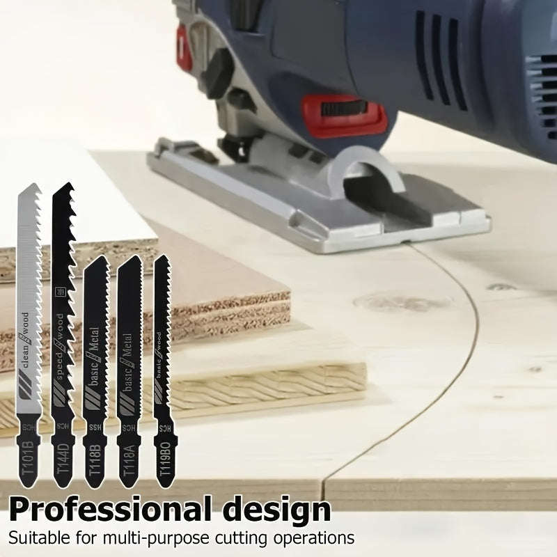 Multi-Purpose 50-Piece Jig Saw Blade Set - High Carbon Steel