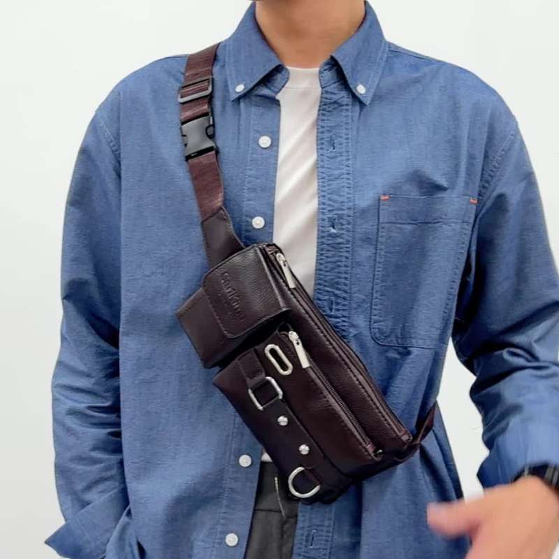 Men's Waist Bag New Large Capacity Multifunctional Messenger Bag