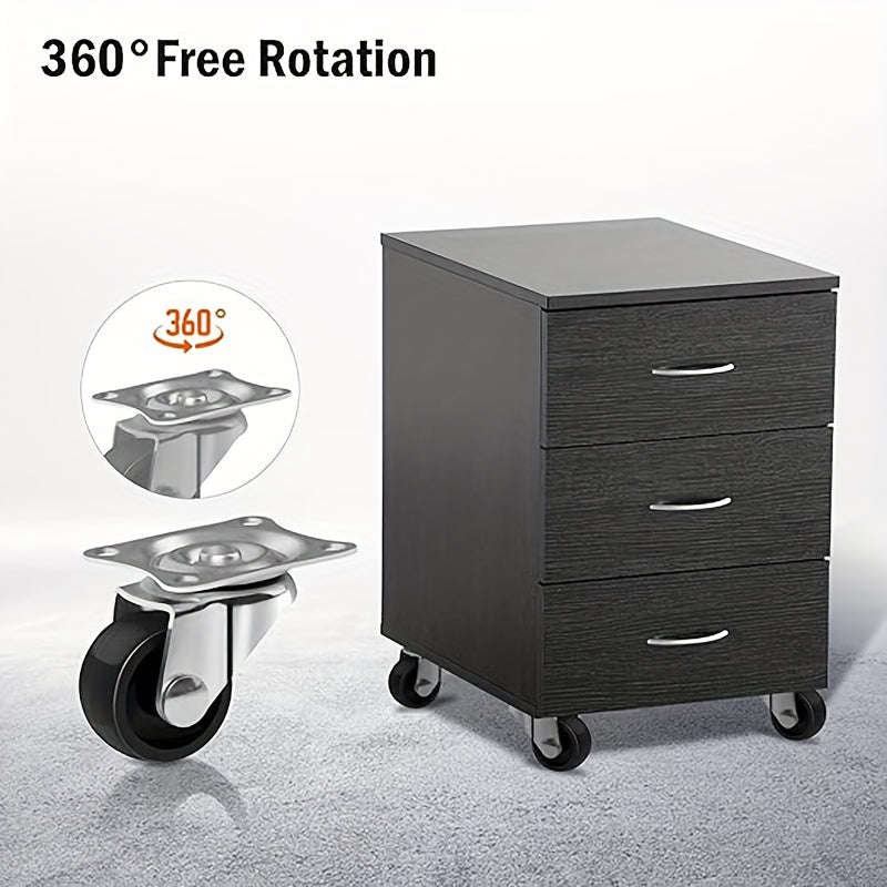Heavy Duty Mini Caster - Rigid Non-Swivel Pp Plastic Roller With Metal Top Plate