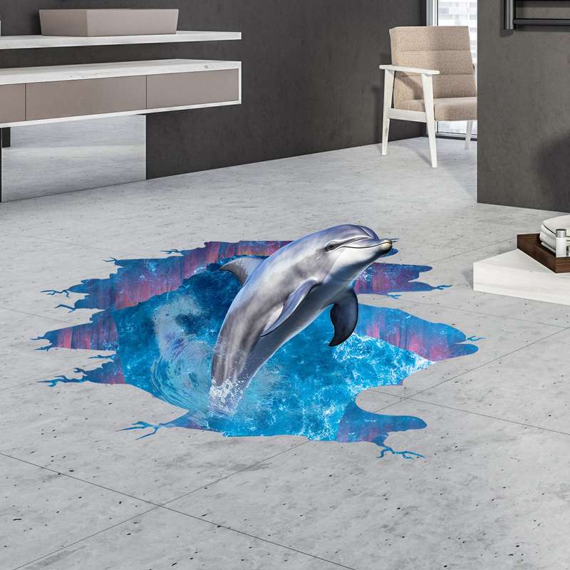 Dolphin Wall Sticker3D Undersea Sticker