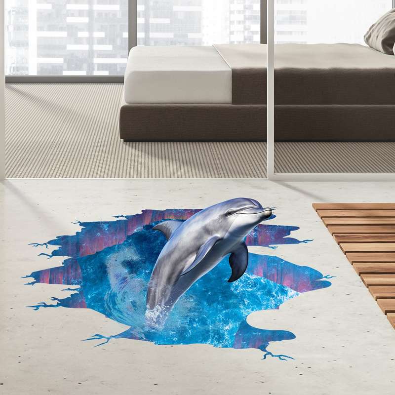Dolphin Wall Sticker3D Undersea Sticker