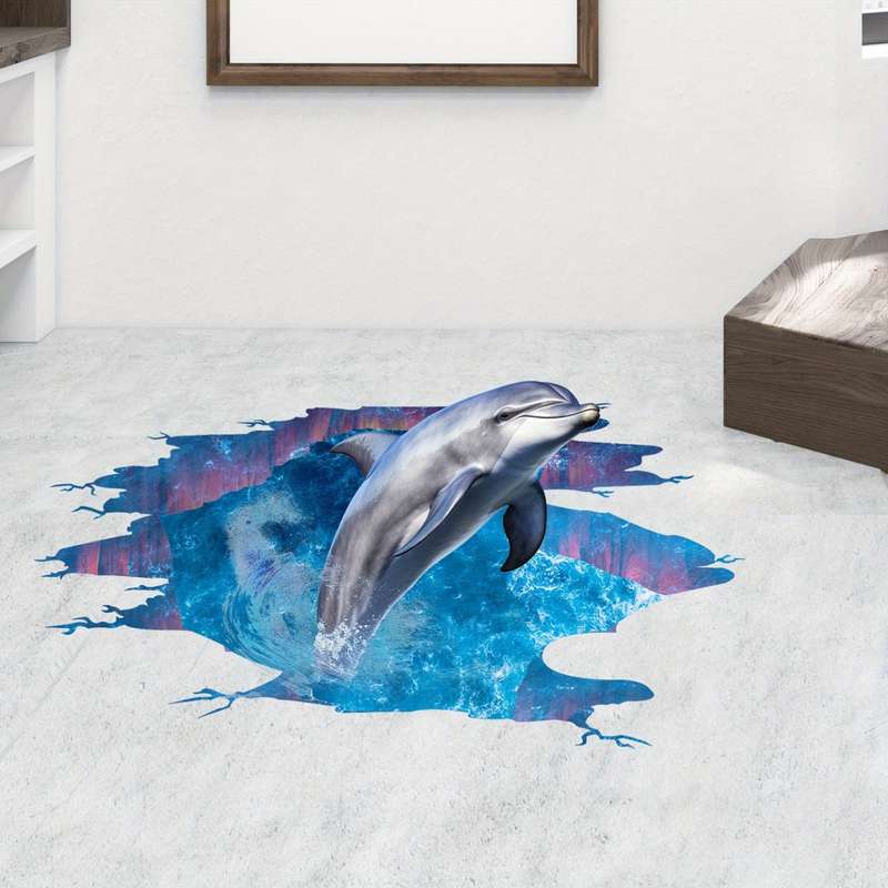 Dolphin Wall Sticker3D Undersea Sticker