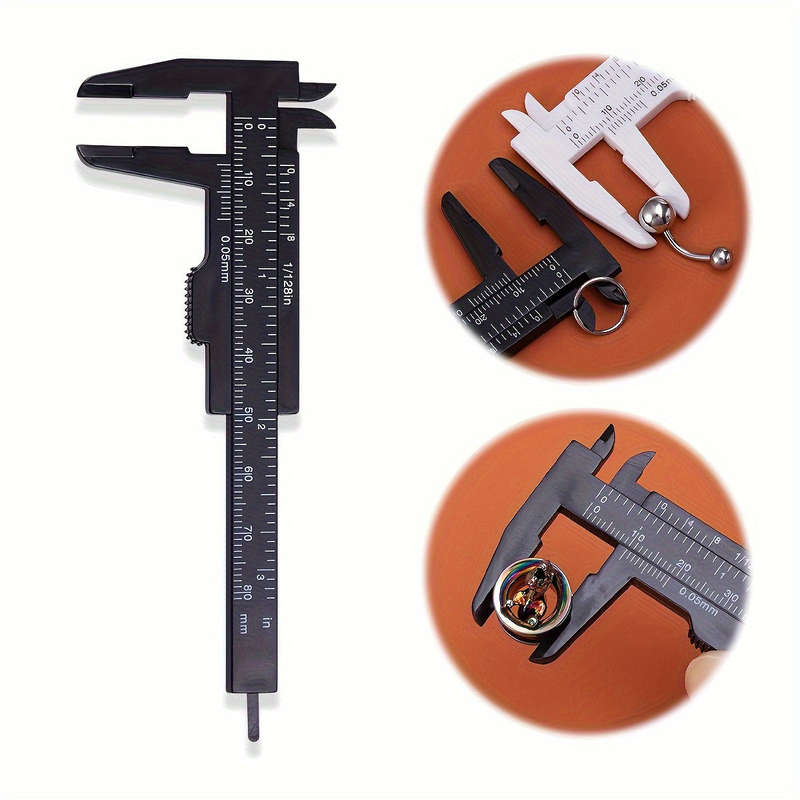 Convenient 1-Piece Mini Plastic Vernier Caliper