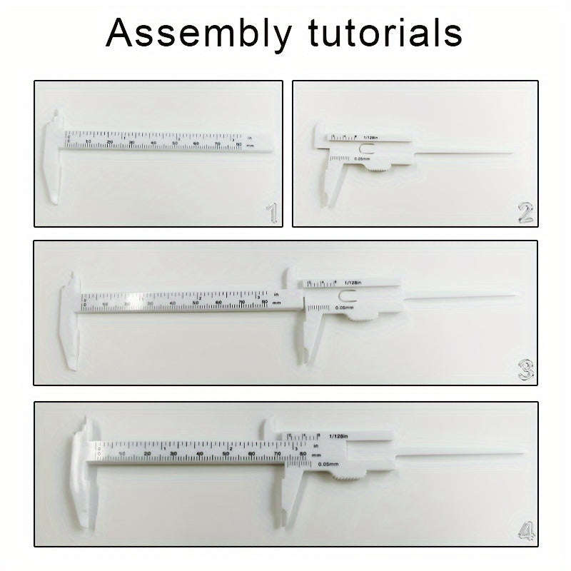 Convenient 1-Piece Mini Plastic Vernier Caliper