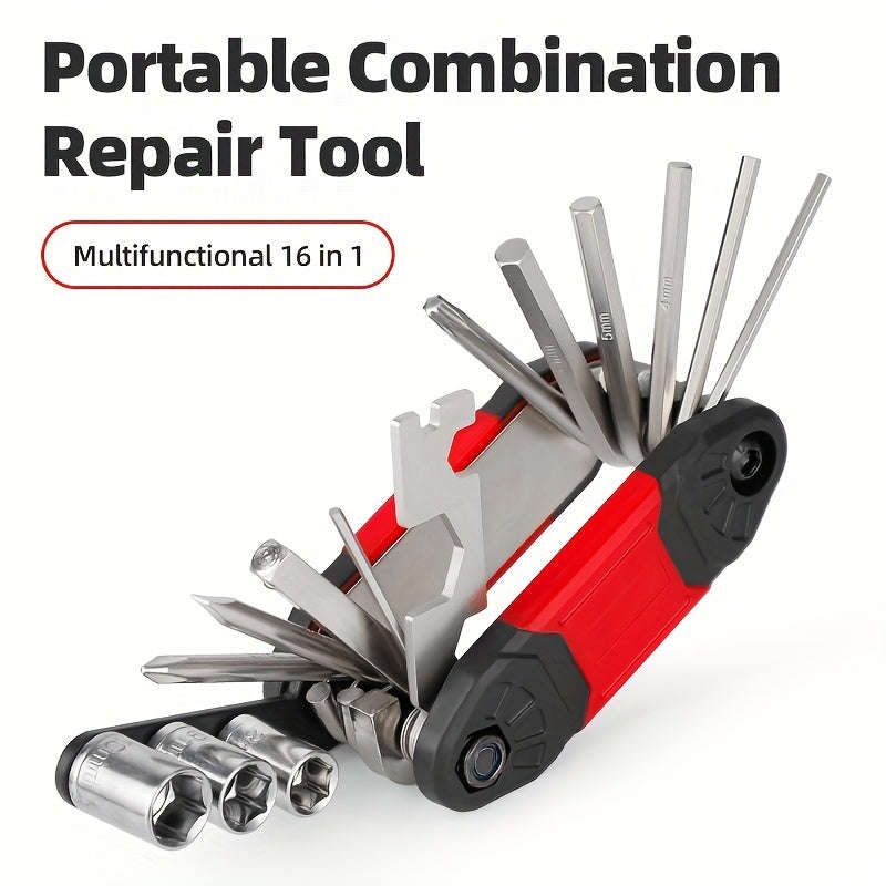 Multifunctional 16 In 1 Foldable Stainless Steel Rivet Removal Professional Pliers