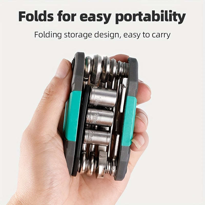 Multifunctional 16 In 1 Foldable Stainless Steel Rivet Removal Professional Pliers