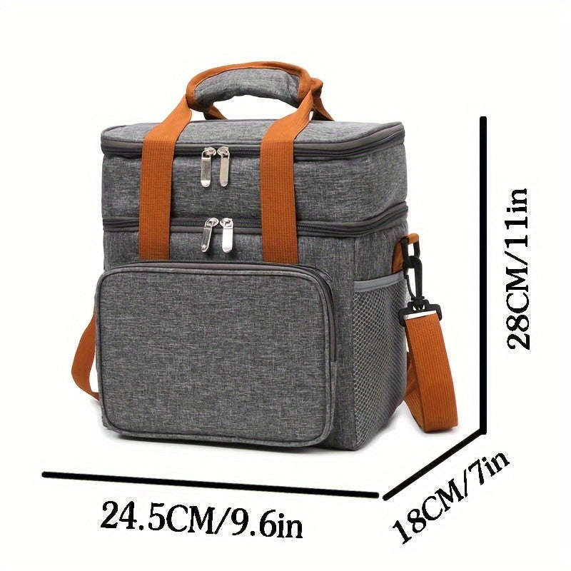 Double Layer Outdoor Insulated Cooler Bag