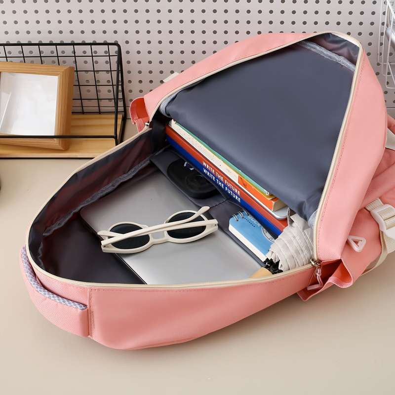 Durable 5-Piece Stylish Backpack Set For Women