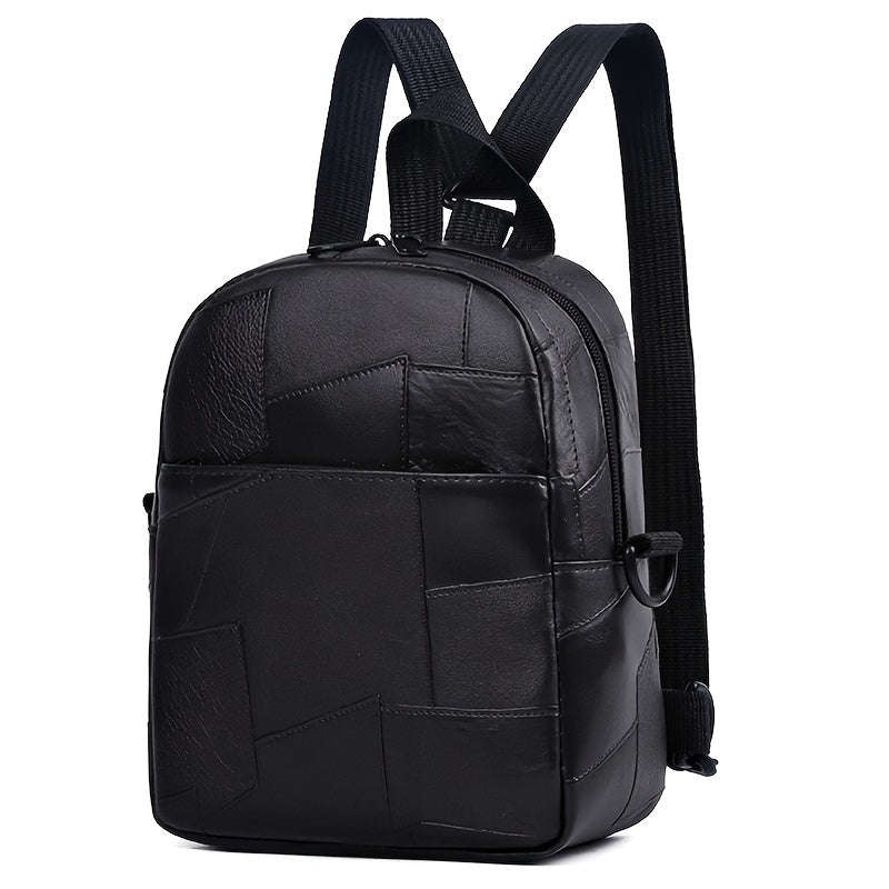 Stylish Black Faux Leather Backpack