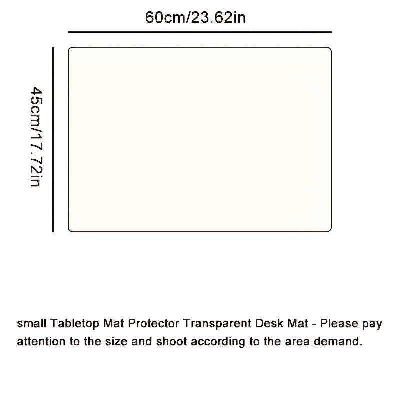 1 Durable Pvc Desk Protector - Transparent Heat-Resistant And Waterproof Desk Mat With Anti-Static S