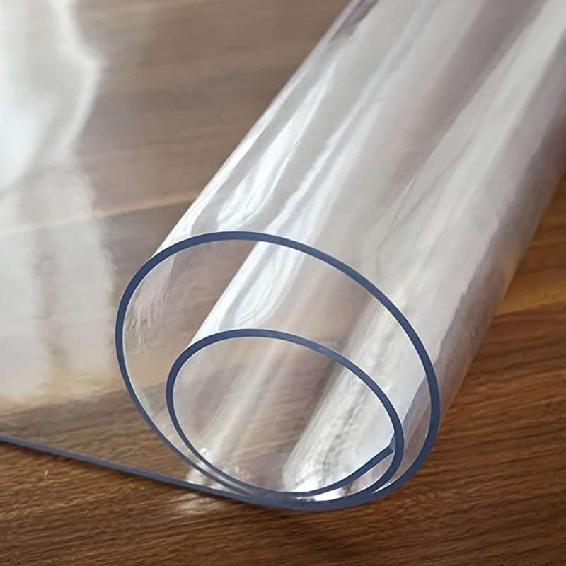 1 Durable Pvc Desk Protector - Transparent Heat-Resistant And Waterproof Desk Mat With Anti-Static S